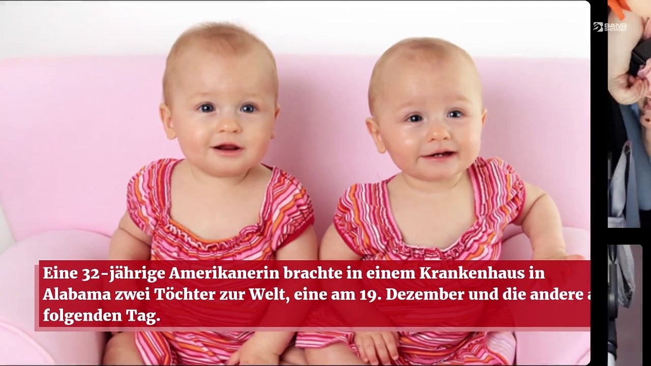 Eine Frau mit zwei Gebärmuttern bringt zwei Kinder zur Welt