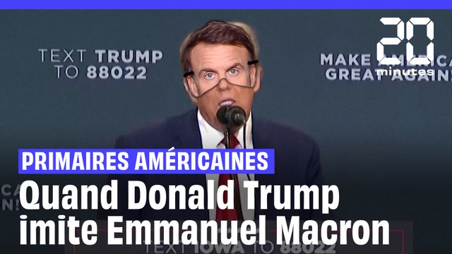 Donald Trump imite (et se moque) d'Emmanuel Macron lors d'un meeting
