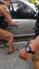 Polícia Militar salva gata presa em veículo sob calor de 30ºC no litoral do Paraná