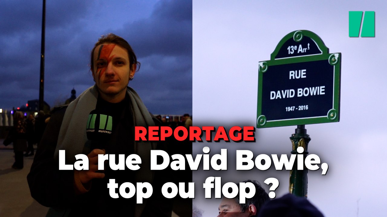 La rue David Bowie, inaugurée ce lundi à Paris,...