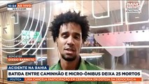 Batida entre caminhão e micro-ônibus na Bahia | BandNews TV