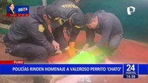 Puno: PNP rinde homenaje a valeroso perrito 