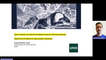 Cómo comentar una obra de arte desde el punto de vista de las técnicas_Capricho 43. El sueño de la razón produce monstruos