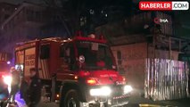 Kadıköy'de inşaat işçilerinin kaldığı konteyner yanarak küle döndü