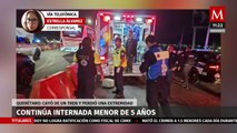 Menor migrante que cayó de un tren sigue internada en Querétaro; perdió una pierna