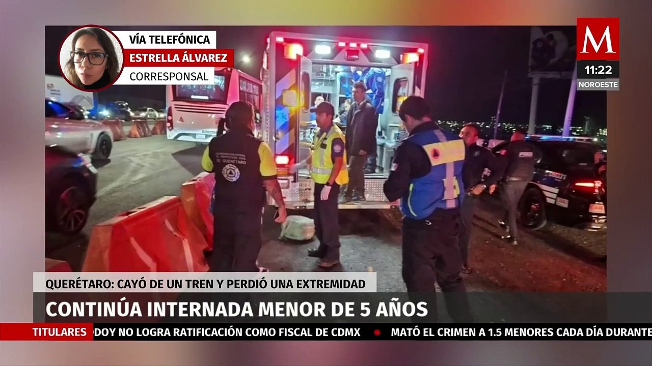 Menor migrante que cayó de un tren sigue intern...