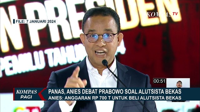 Anies Debat Prabowo soal Alutsista: Utang, Jangan untuk Beli Alutsista Bekas