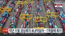 작년 11월 경상흑자 40.6억달러…7개월 연속 흑자