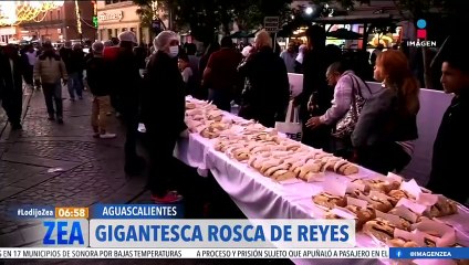 Parten rosca de reyes de 2 mil 20 metros lineales en Aguascalientes