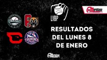 LVBP: Resultados del lunes, 8 de enero.