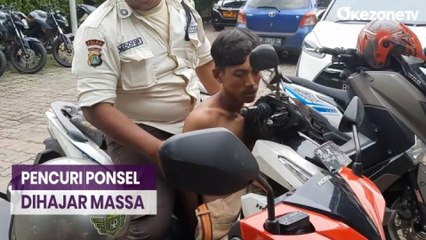 Descargar video: Pencuri Ponsel di Pasar Induk Kramat Jati Babak Belur Dihajar Massa