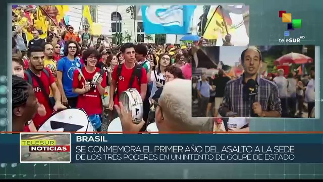 Brasilia se suma a las movilizaciones luego de un año del intento de golpe contra Lula