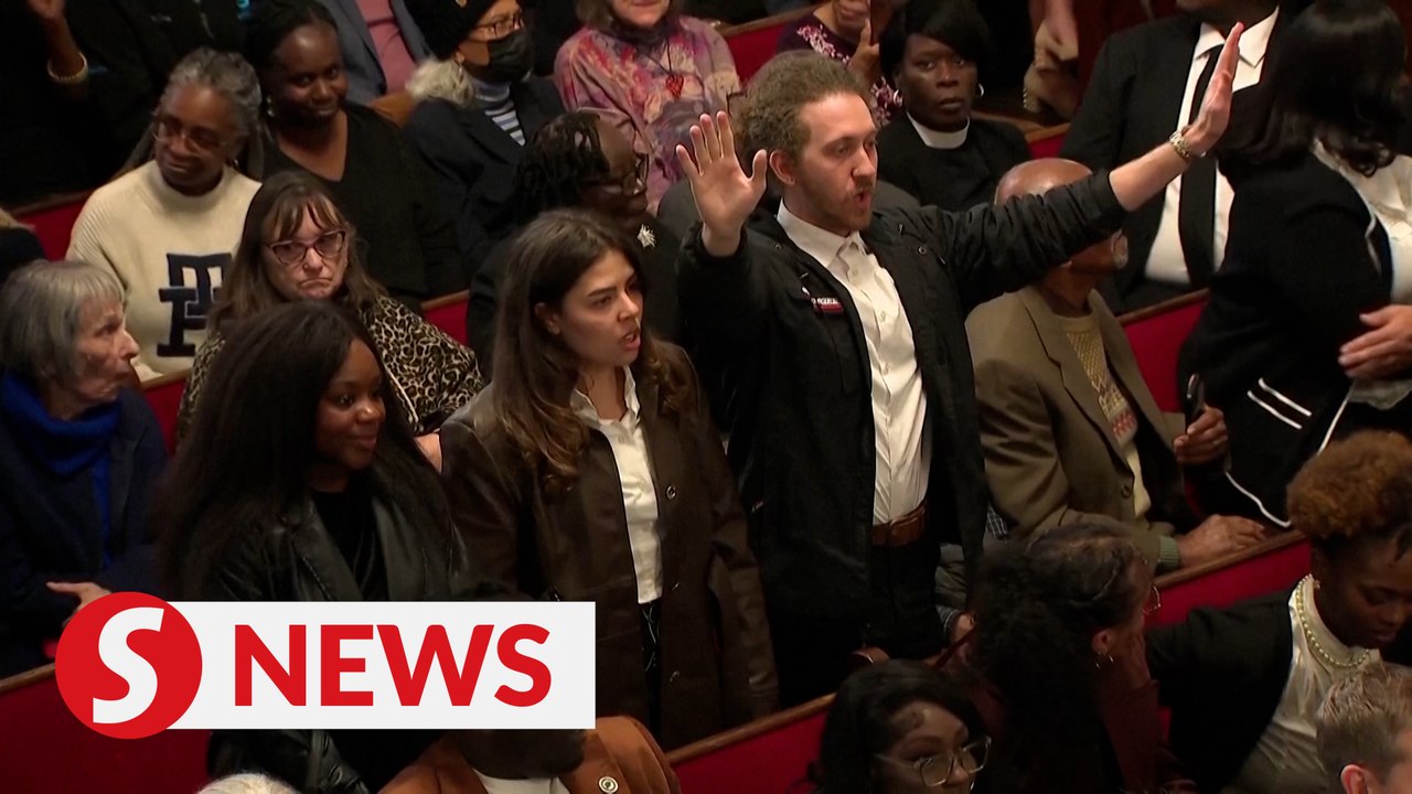Protesters interrupt Biden with calls for ceasefire in Gaza