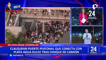 Chorrillos: despliegan personal de tránsito para que personas crucen vía tras clausura de puente