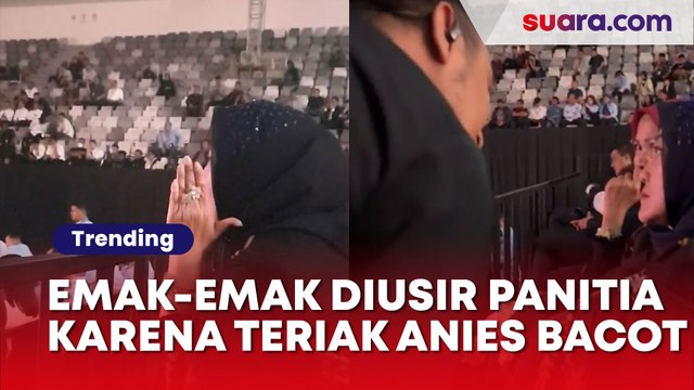 Viral Emak-emak Diusir Panitia karena Teriak Anies Bacot saat Debat Capres