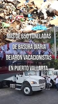 Esta temporada vacacional decembrina dejó más de 650 toneladas de basura en playas de Puerto Vallarta, por ello se entregaron cuatro camiones más para la recolección de desechos en el municipio #TuNotiReel
