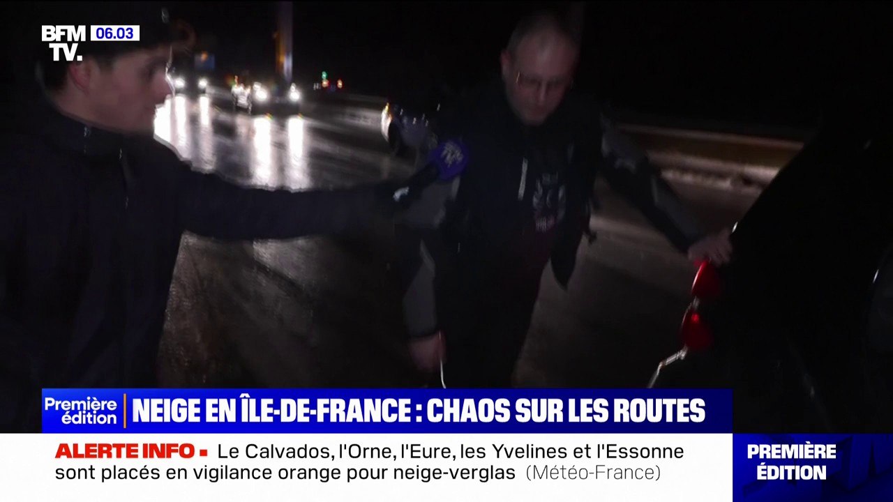 "C'est une patinoire": les images d'une nuit de galère sur les routes d'Île-de-France à cause de la neige et du verglas