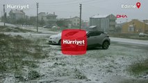 Trakya'da kar yağışı ve kuvvetli rüzgar etkili oluyor