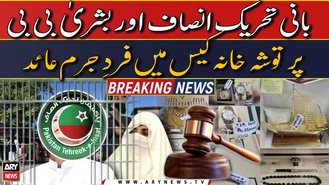 Bani PTI aur Bushra Bibi par farde jurm aied | Breaking News