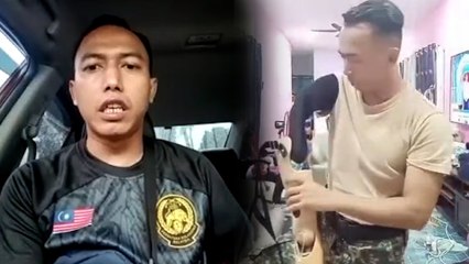 Abang askar tiada tangan terkejut video tular, tetap semangat sarung baju uniform