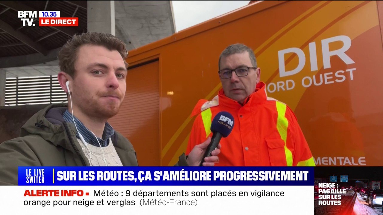 "Depuis 7 heures, nos saleuses tournent sans discontinuer": dans le Calvados, plusieurs véhicules mobilisés pour déneiger les axes routiers