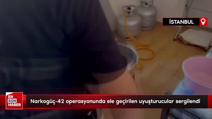 Narkogüç-42 operasyonunda ele geçirilen uyuşturucular sergilendi