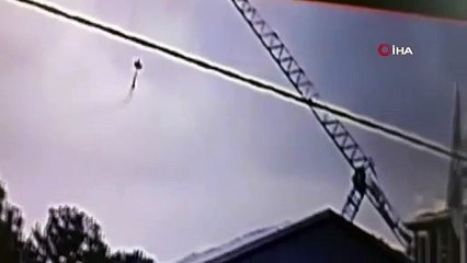 Manisa’daki vinç kazasının görüntüleri ortaya çıktı