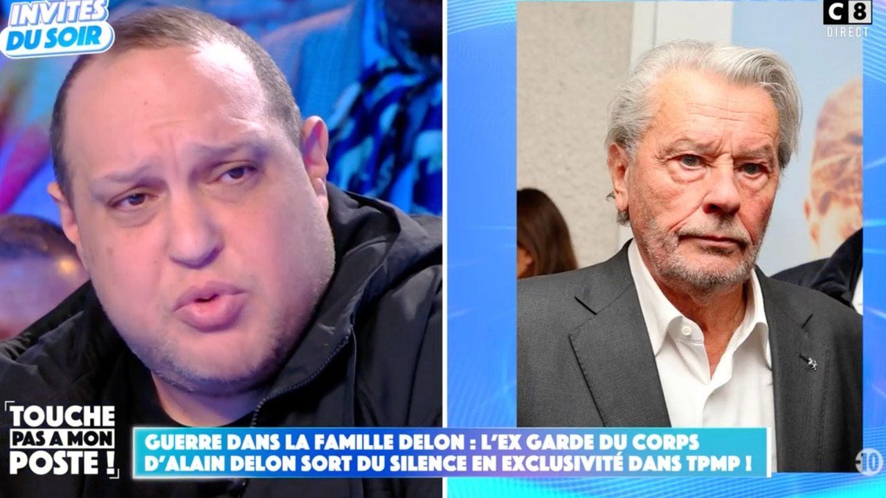 Scandale en vue : l'ancien garde du corps d'Alain Delon dément les fils de l'acteur sur TPMP (VIDÉO)