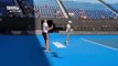 Open d'Australie 2024 - Novak Djokovic son premier entraînement à la Rod Laver Arena... aucune gêne au poignet