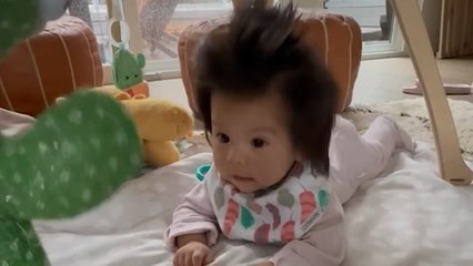 Baby Has Hair So Thick People Think It’s A WIG!