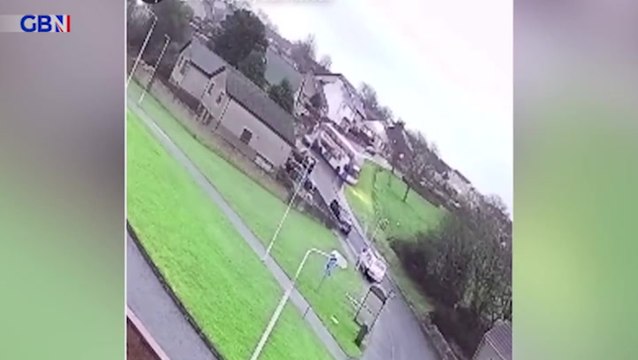 School bus loses control and smashes into cars after skidding on ice