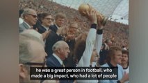 German football fans pay tribute to Beckenbauer