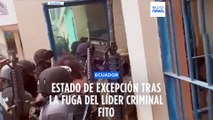 Estado de excepción tras la fuga de prisión del líder de una poderosa banda criminal en Ecuador