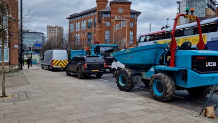 Lane closures in place along Westgate and Park Lane as a result of works to extend the PIPES heating network.