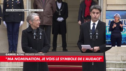 Gabriel Attal voit dans sa nomination «le symbole de l'audace»
