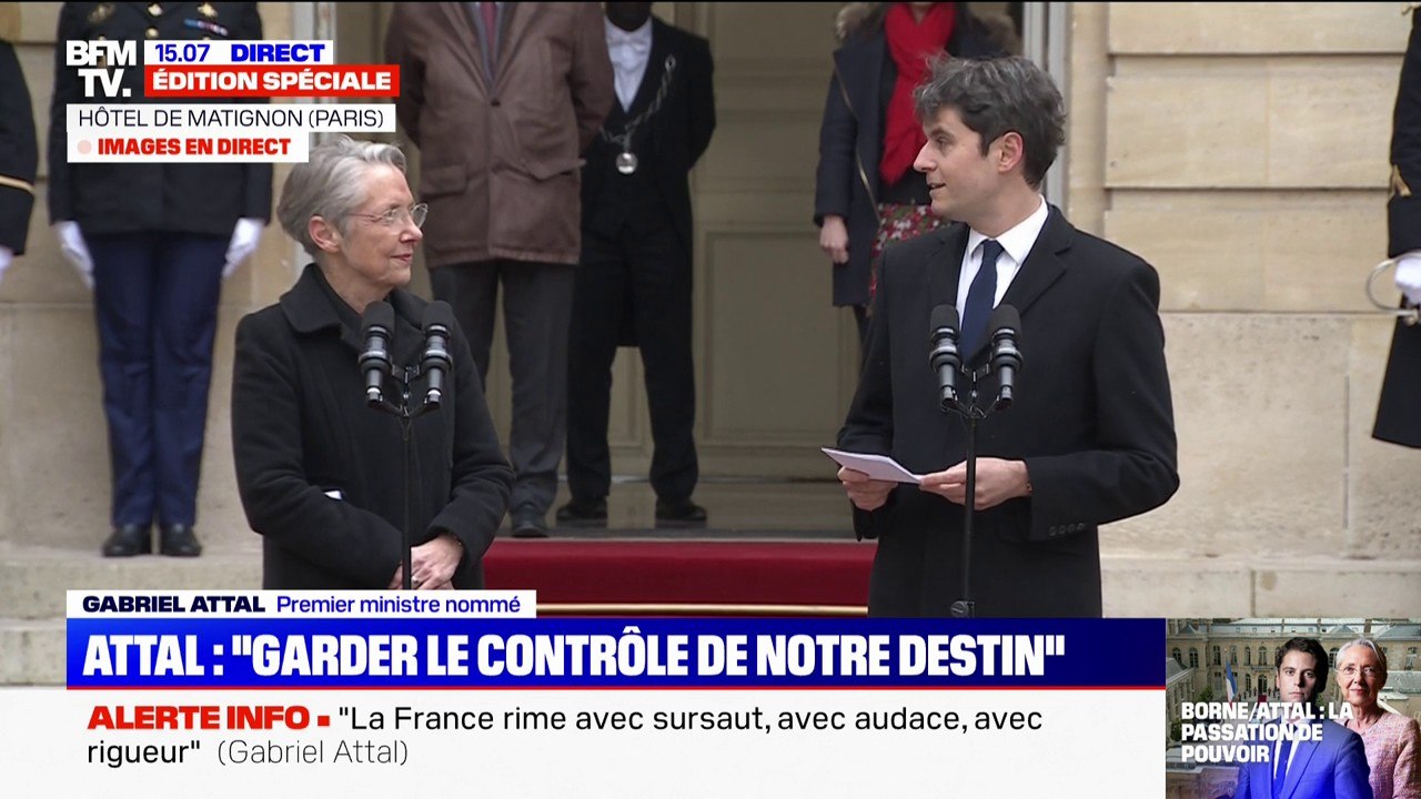 "Garder le contrôle de notre destin : Gabriel Attal dévoile ses objectifs en tant que Premier ministre
