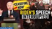 Israel-Hamas War: Joe Biden's speech interrupted by pro-Palestinian protesters | Watch | Oneindia