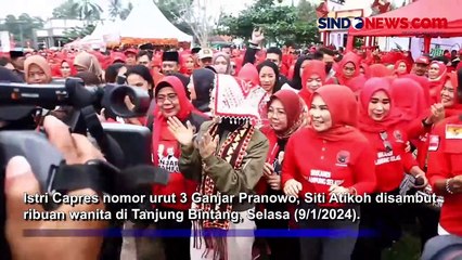 Melihat Antusiasme Ribuan Relawan Wanita Sambut Siti Atikoh di Lampung