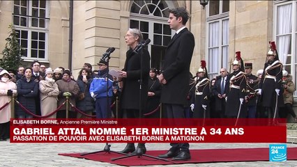 REPLAY - La passation de pouvoir entre Elisabeth Borne et Gabriel Attal à Matignon