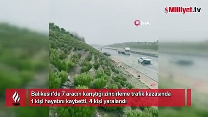 7 aracın karıştığı zincirleme kaza! 1 kişi hayatını kaybetti