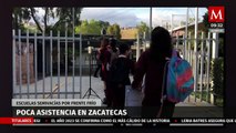 Se registra baja afluencia en escuelas de Zacatecas por Frente Frío