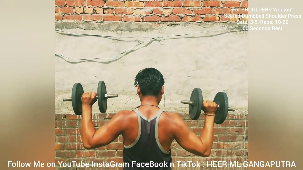 ❌ DUMBBELL SHOULDER PRESS ✔️ Best SHOULDERS Exercise #heermlgangaputra #naturalbodybuilding