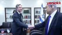 İki yüzlü Blinken soluğu Netanyahu'nun yanında aldı! ABD'den İsrail katliamına tam destek