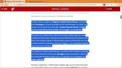 Blogueira de MG que mandou 'dar susto em ex' é condenada a 30 anos de prisão; homem morreu