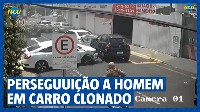 Homem com carro clonado é perseguido e quase atropela motociclista