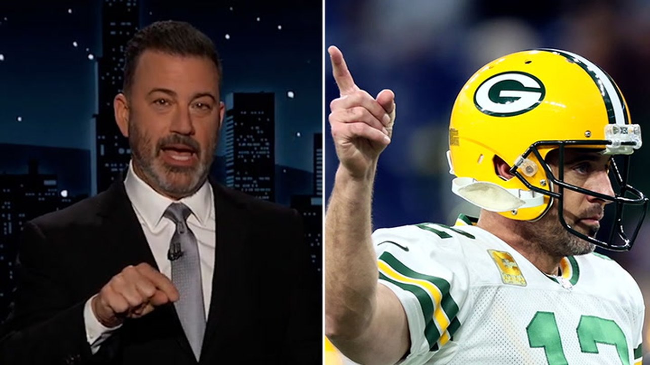 Watch: Jimmy Kimmel’s seven-minute monologue mocking Aaron Rodgers after Jeffrey Epstein claim