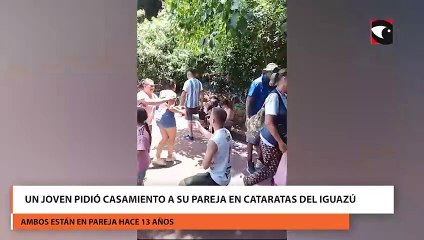Un joven pidió casamiento a su pareja en Cataratas del Iguazú