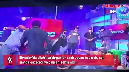 Çok sayıda çalışanı rehin aldılar! Maskeli saldırganlar canlı yayın bastı