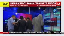 Encapuchados toman canal de televisión en Ecuador; mantienen a empleados rehenes