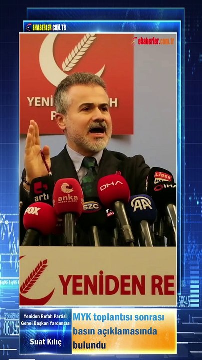 Yeniden Refah Partisi Genel Başkan Yardımcısı Suat Kılıç MYK toplantısı sonrası basın açıklamasında bulundu.